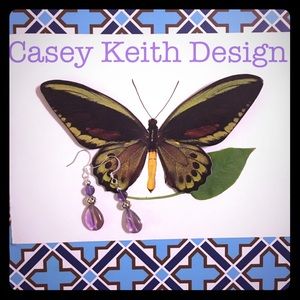 Fishnet Amethyst Earrings